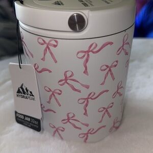 Beautiful pink 🎀 bow Food Jar